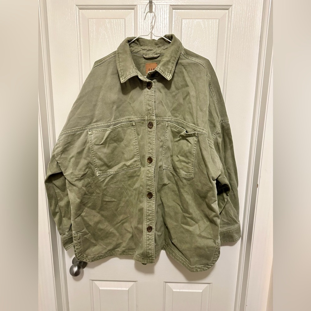 Women’s Gap XXL Green Jean Jacket - New Condition